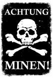 Achtung Minen Blechschild